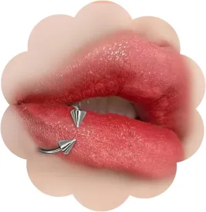 16G Surgical Steel Lip Rings Gothic Snake Bite Jewelry Stainless Steel Lip Piercing Jewelry Horseshoe Septum Ring Medusa Lip Piercing Jewelry for Women Men