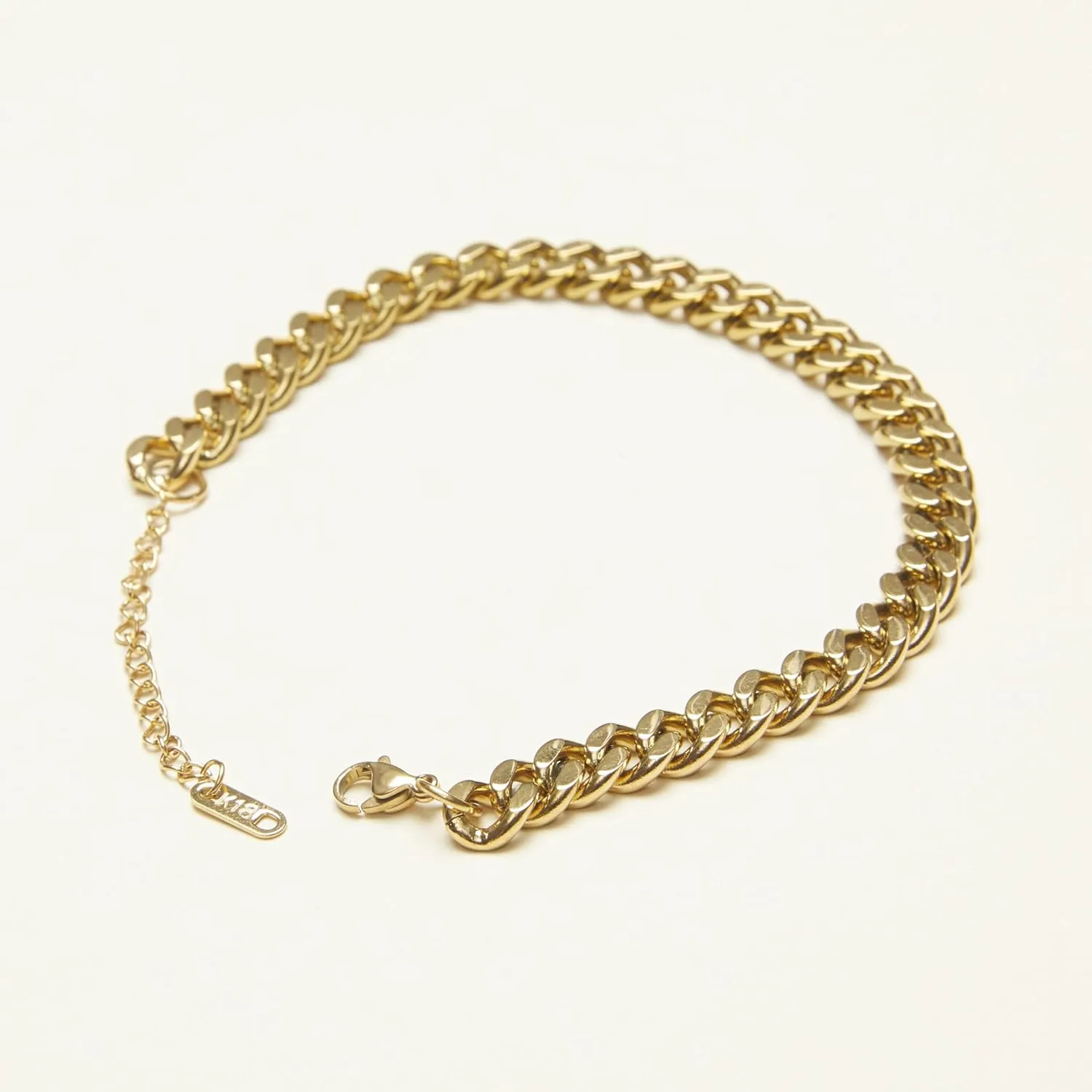 18K Gold Plated Titanium Round Curb Chain Anklet, Never Tarnish, Women Jewelry, Body Jewelry