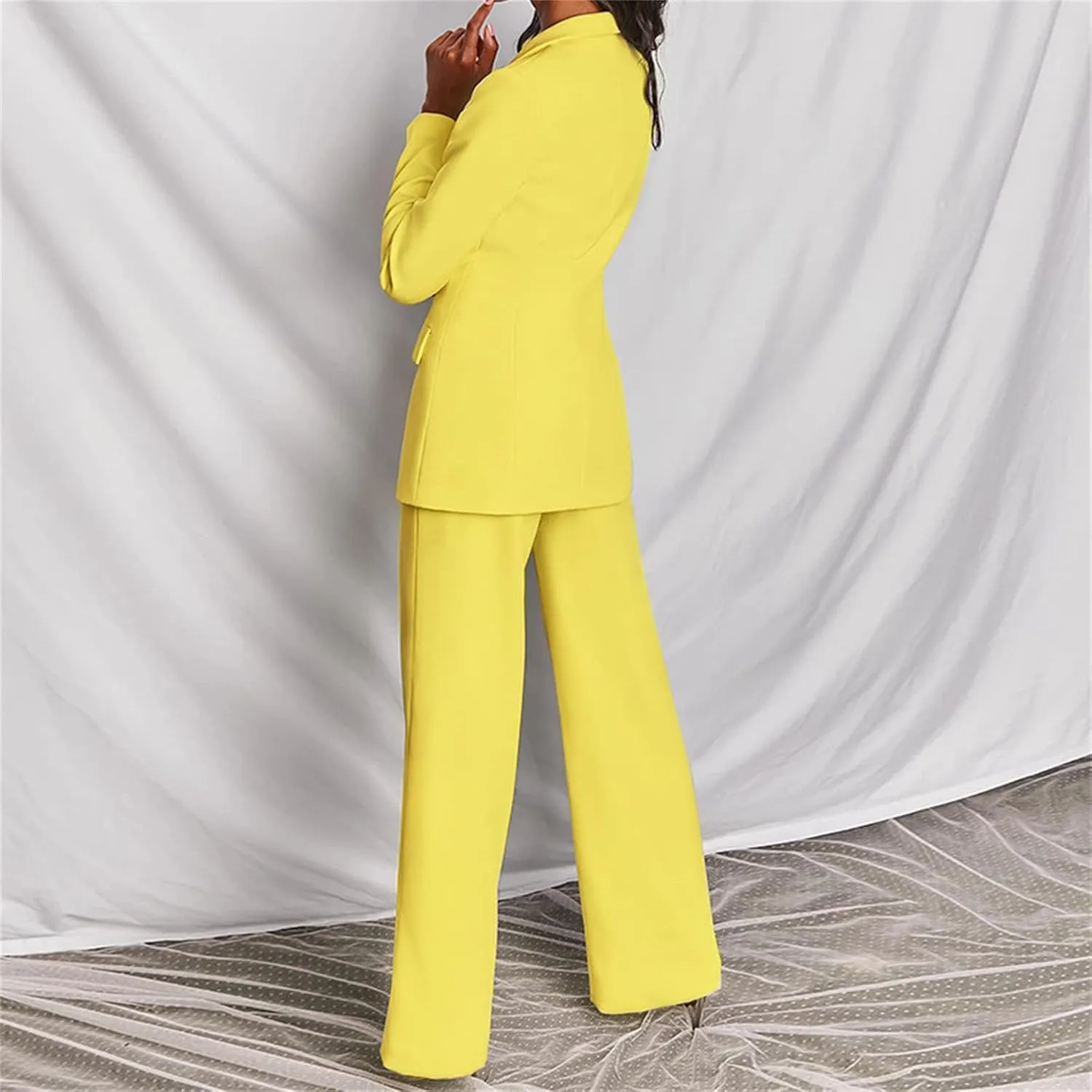 2 Piece Pant Suits for Women Dressy Business Casual Outfits Office Work Suit Set Professional Blazer Pant Suits Set