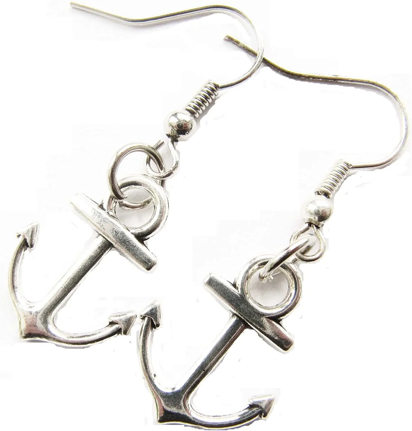 2Pairs Anchor Earrings,anchor Jewelry,minimalist Nautical Jewelry,nautical,dainty Earrings,Silver simple Earrings