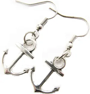 2Pairs Anchor Earrings,anchor Jewelry,minimalist Nautical Jewelry,nautical,dainty Earrings,Silver simple Earrings