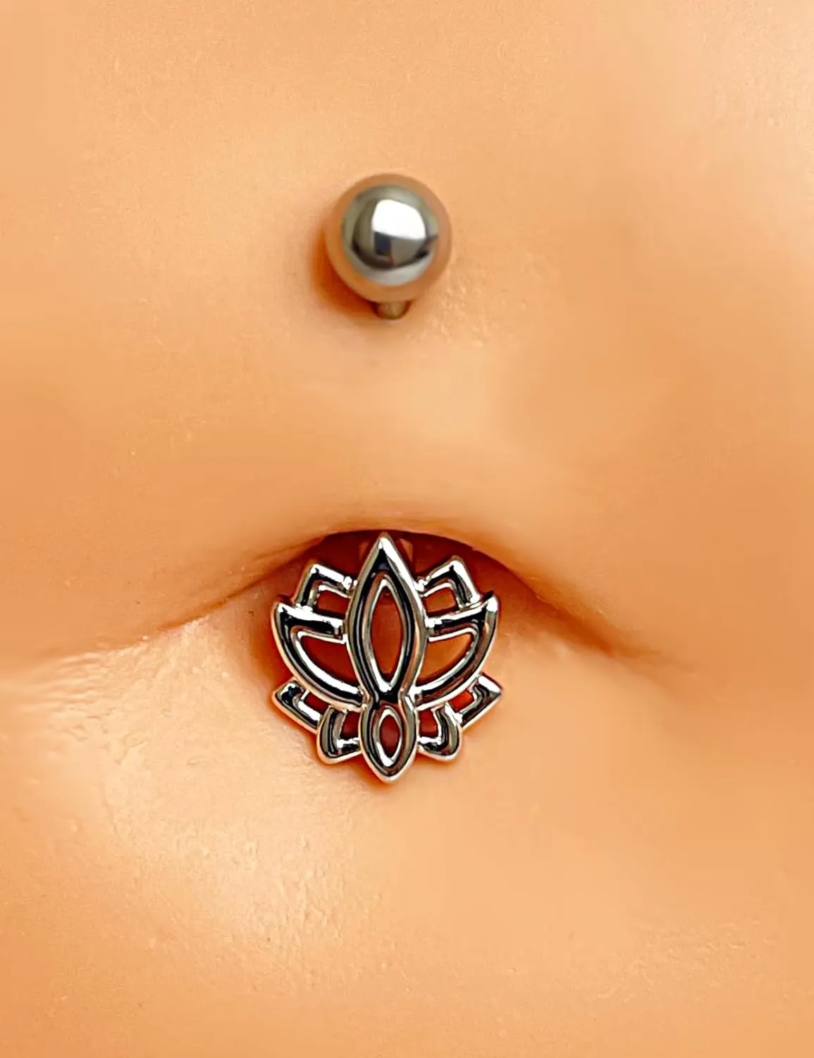 316L Surgical Steel Belly Button Rings - Cubic Zirconia Dangling Navel Rings, 14 Gauge 10 mm Screw On Piercing Stud