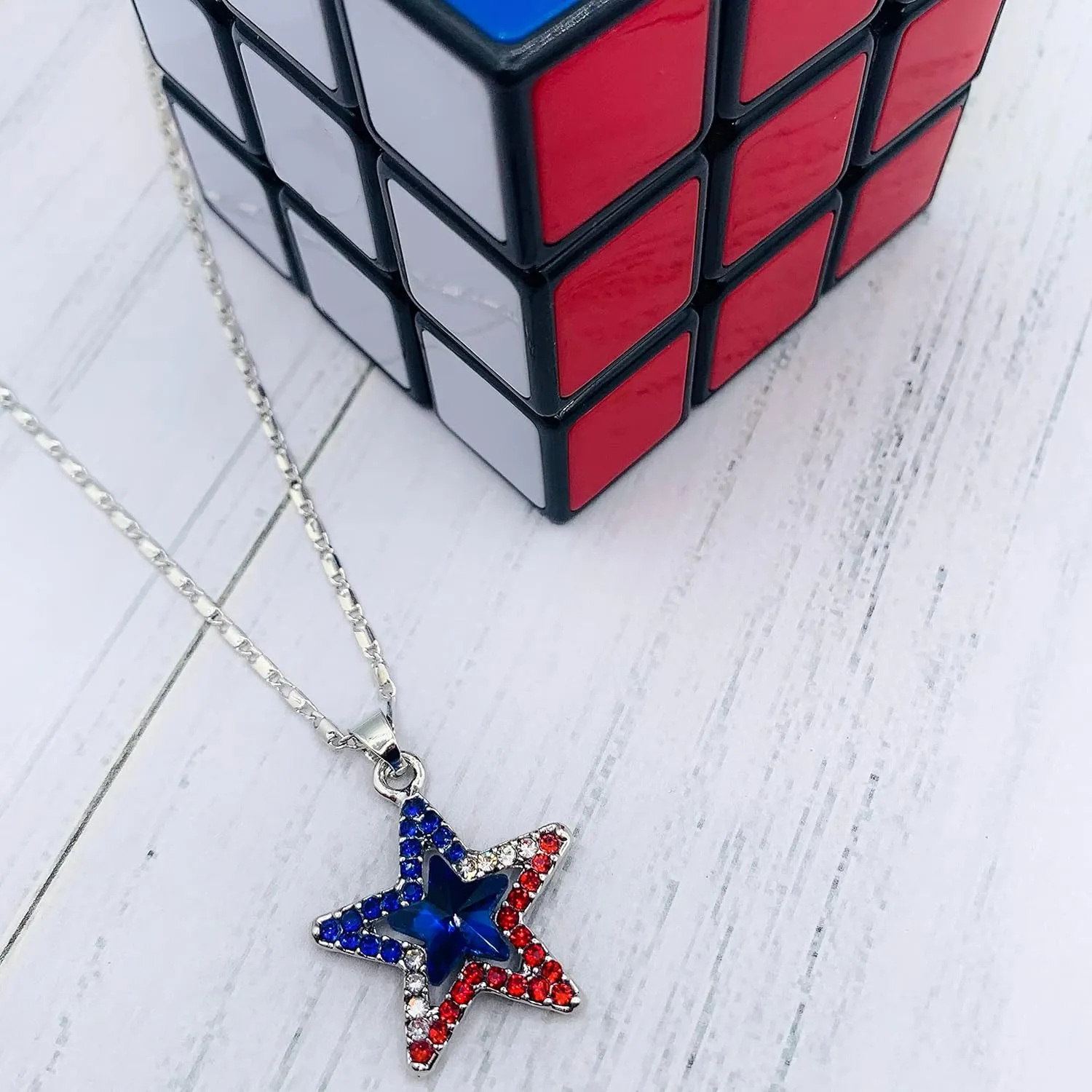 4th of July Earrings for Women - Stars & Stripes Jewelry - Patriotic Red Blue & White Jewelry