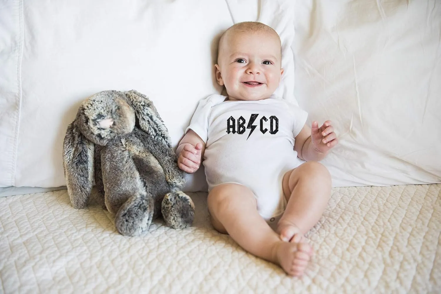 ABCD Alphabet Rock And Roll - Funny Baby Essentials Bodysuit - Baby Boy Clothes Newborn Outfits
