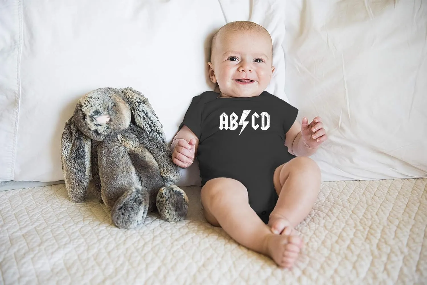 ABCD Alphabet Rock And Roll - Funny Baby Essentials Bodysuit - Baby Boy Clothes Newborn Outfits