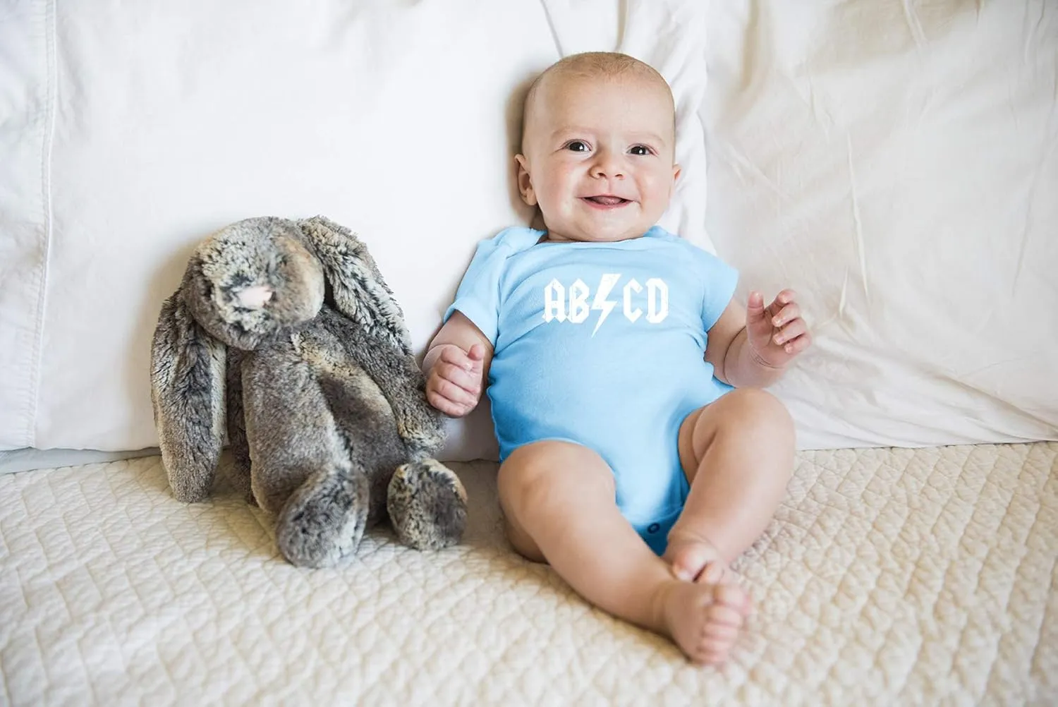 ABCD Alphabet Rock And Roll - Funny Baby Essentials Bodysuit - Baby Boy Clothes Newborn Outfits