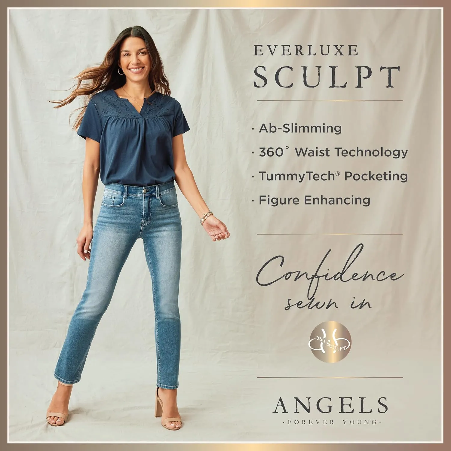 Angels Forever Young Women's 360 Sculpt 17" Capri
