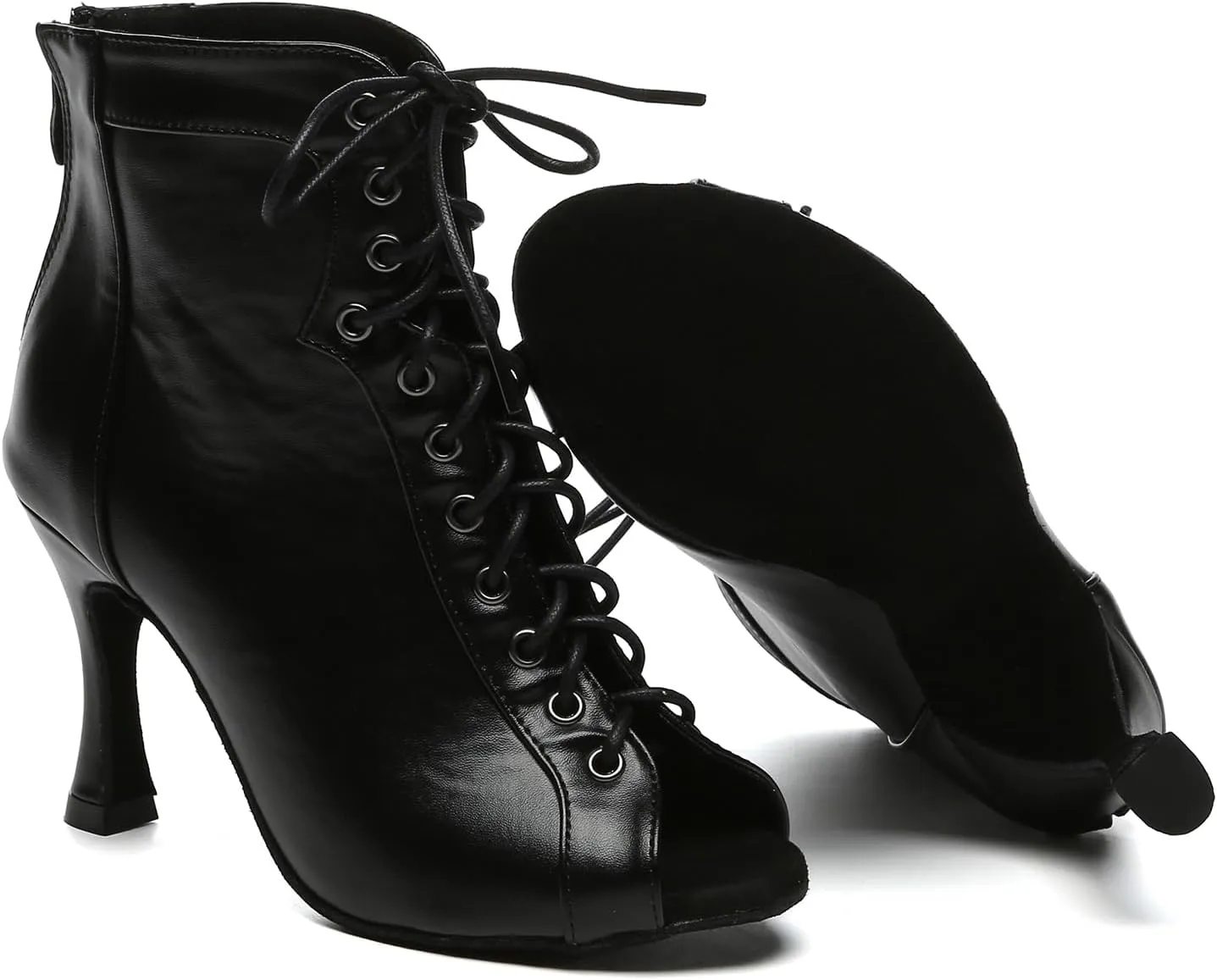 AOQUNFS Women's Latin Dance Boots Salsa Ballroom Practice Performance Tango Ankle Boots Dancing Shoes