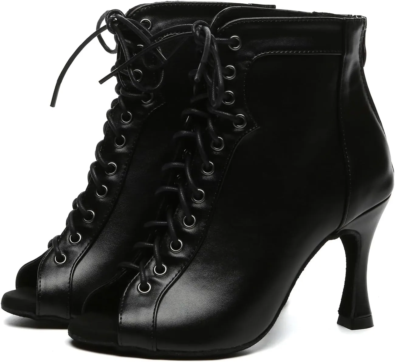 AOQUNFS Women's Latin Dance Boots Salsa Ballroom Practice Performance Tango Ankle Boots Dancing Shoes
