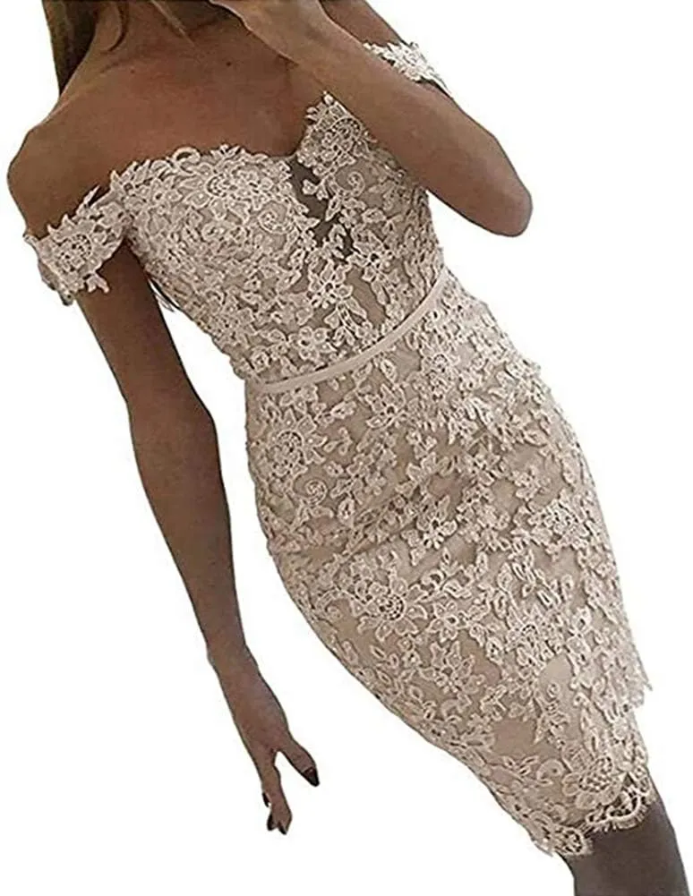 Applique Chiffon Prom Evening Dresses Off Shoulder for Women