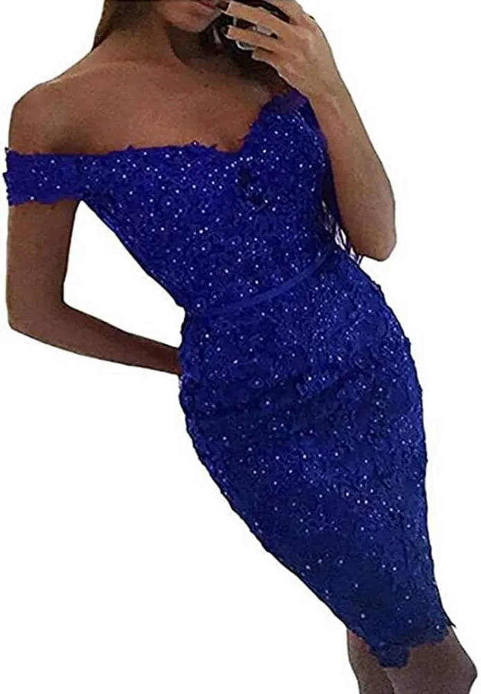 Applique Chiffon Prom Evening Dresses Off Shoulder for Women
