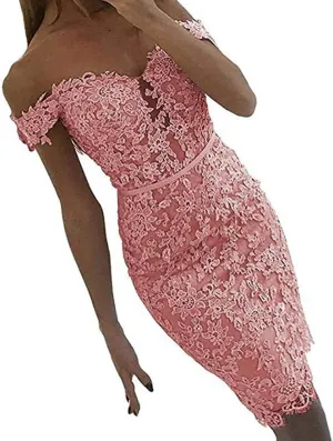 Applique Chiffon Prom Evening Dresses Off Shoulder for Women