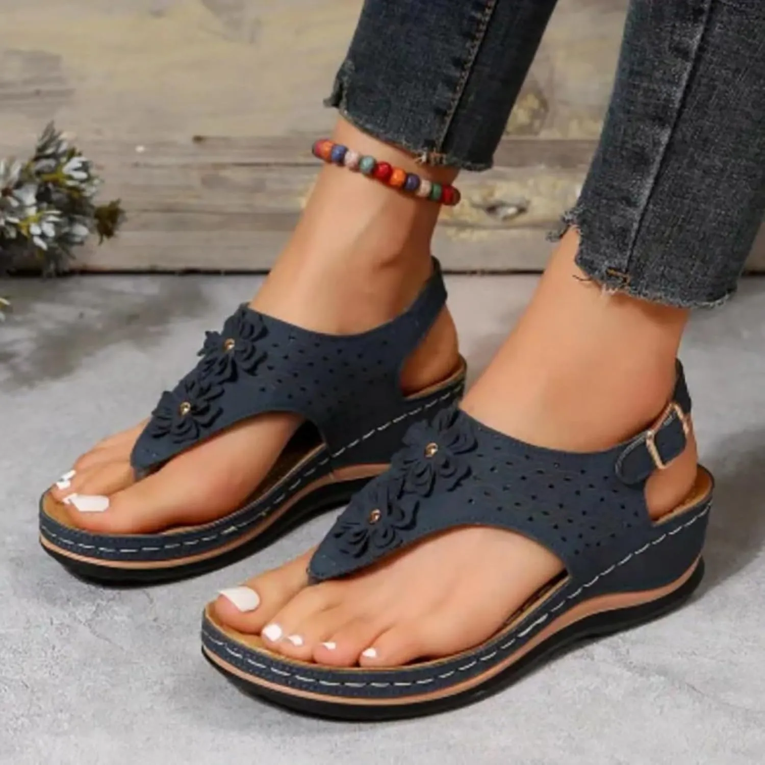 Arch Support Flip Flops Glitter Sandals for Women 2025 Black Wedding Shoes for Women Sandals Orthopedic Sandals