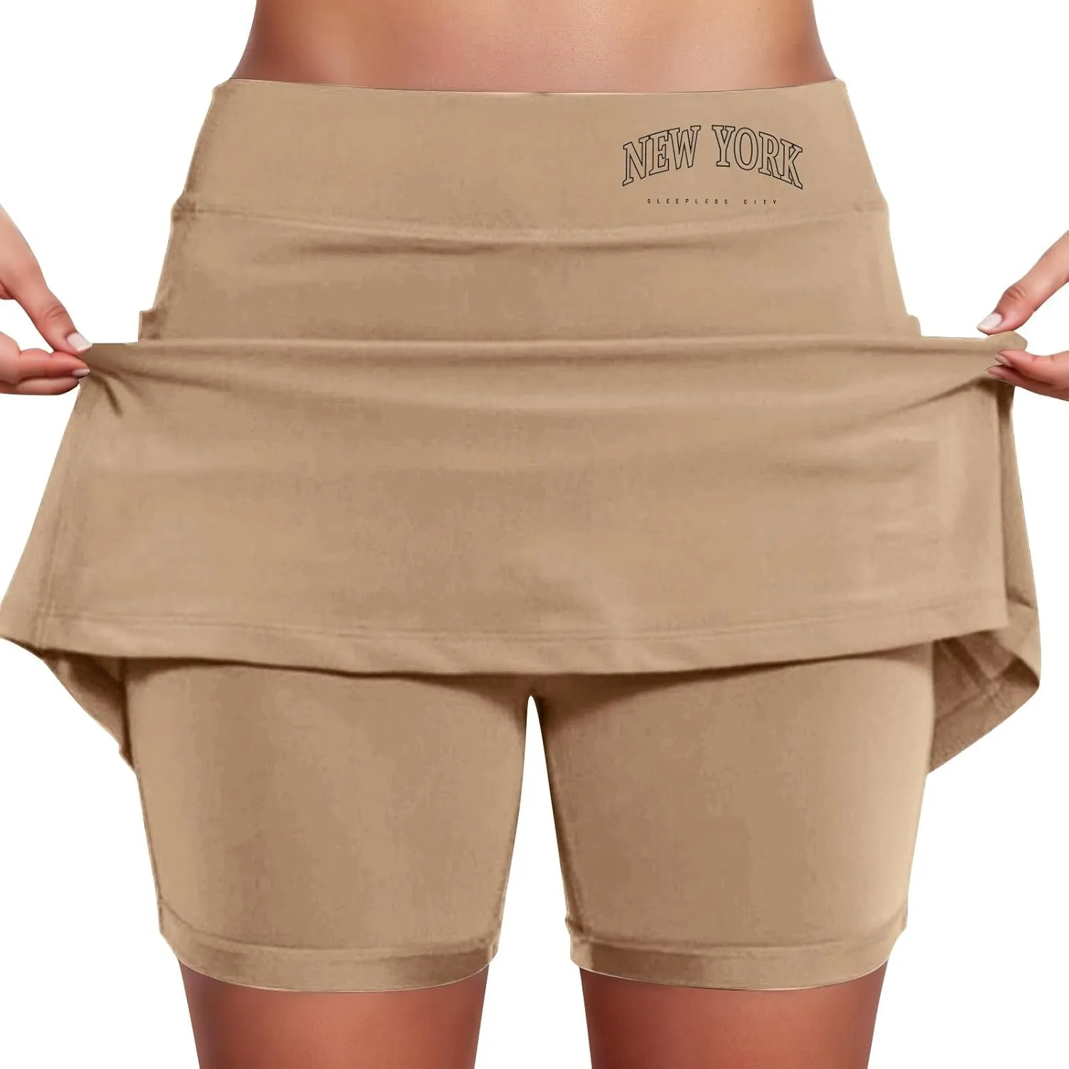 Athletic Skirts Women with Shorts Casual Tummy Control Tennis Skorts with Pockets New York Yoga Workout Summer Clothes