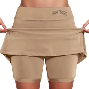 Athletic Skirts Women with Shorts Casual Tummy Control Tennis Skorts with Pockets New York Yoga Workout Summer Clothes