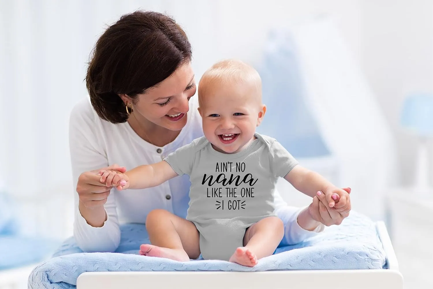 AW Fashions Ain't No Nana Like the One I Got Baby Bodysuit Cute Newborn Girl Trendy Boy Outfit Baby Wear