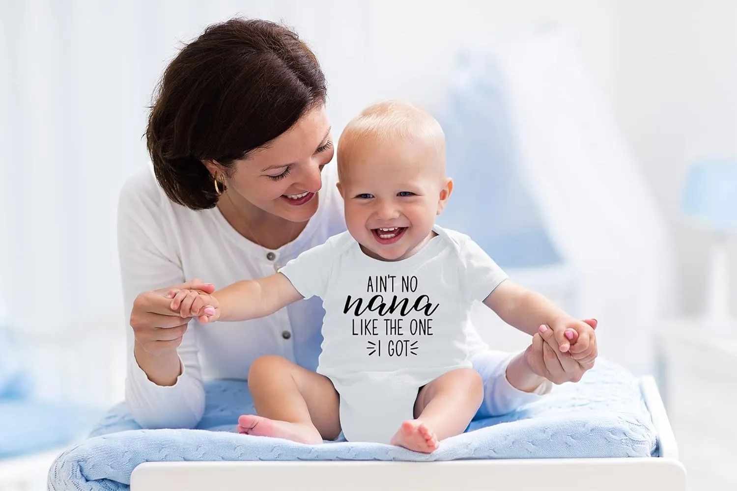 AW Fashions Ain't No Nana Like the One I Got Baby Bodysuit Cute Newborn Girl Trendy Boy Outfit Baby Wear