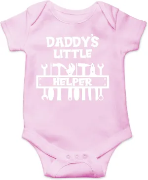 AW Fashions Daddy's Little Helper Baby Bodysuit Funny Cute Infant Romper Clothing Adorable Unisex Outfit
