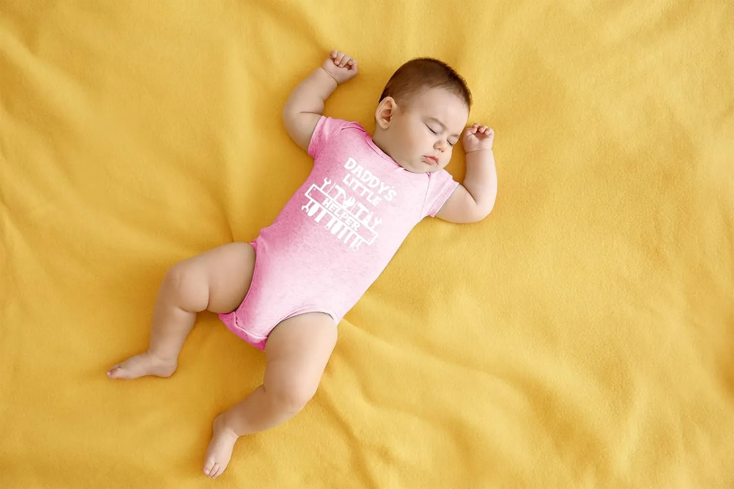 AW Fashions Daddy's Little Helper Baby Bodysuit Funny Cute Infant Romper Clothing Adorable Unisex Outfit