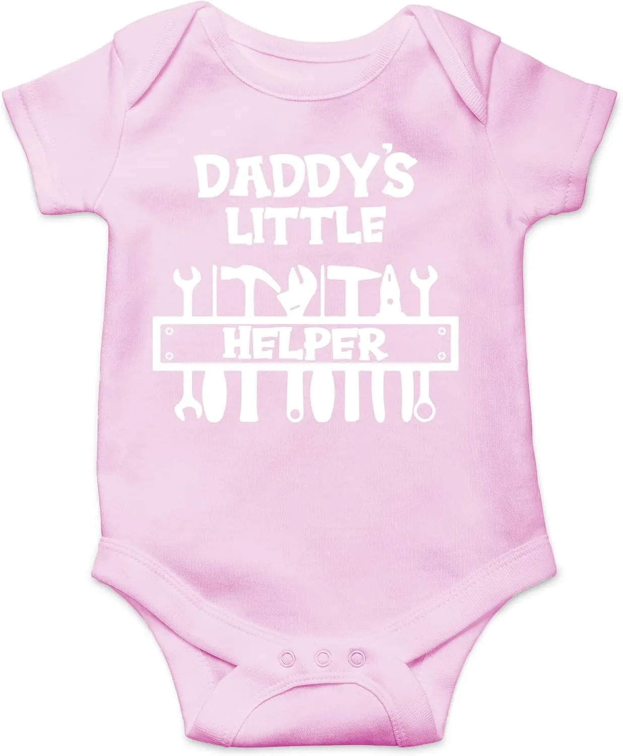 AW Fashions Daddy's Little Helper Baby Bodysuit Funny Cute Infant Romper Clothing Adorable Unisex Outfit