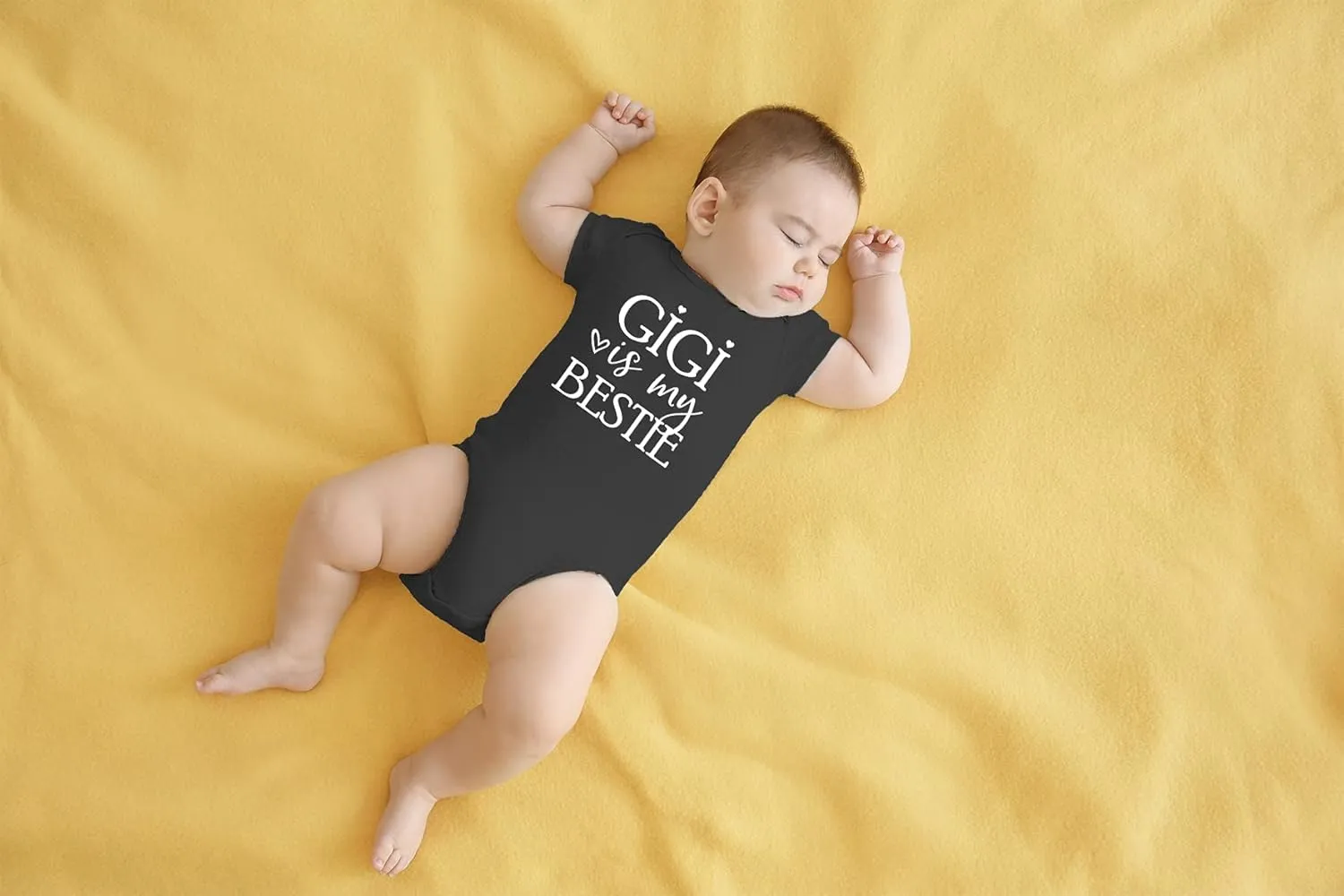 AW Fashions Gigi Is My Bestie Baby Bodysuit Funny Adorable Romper Clothing for Boys, Girls, and Unisex
