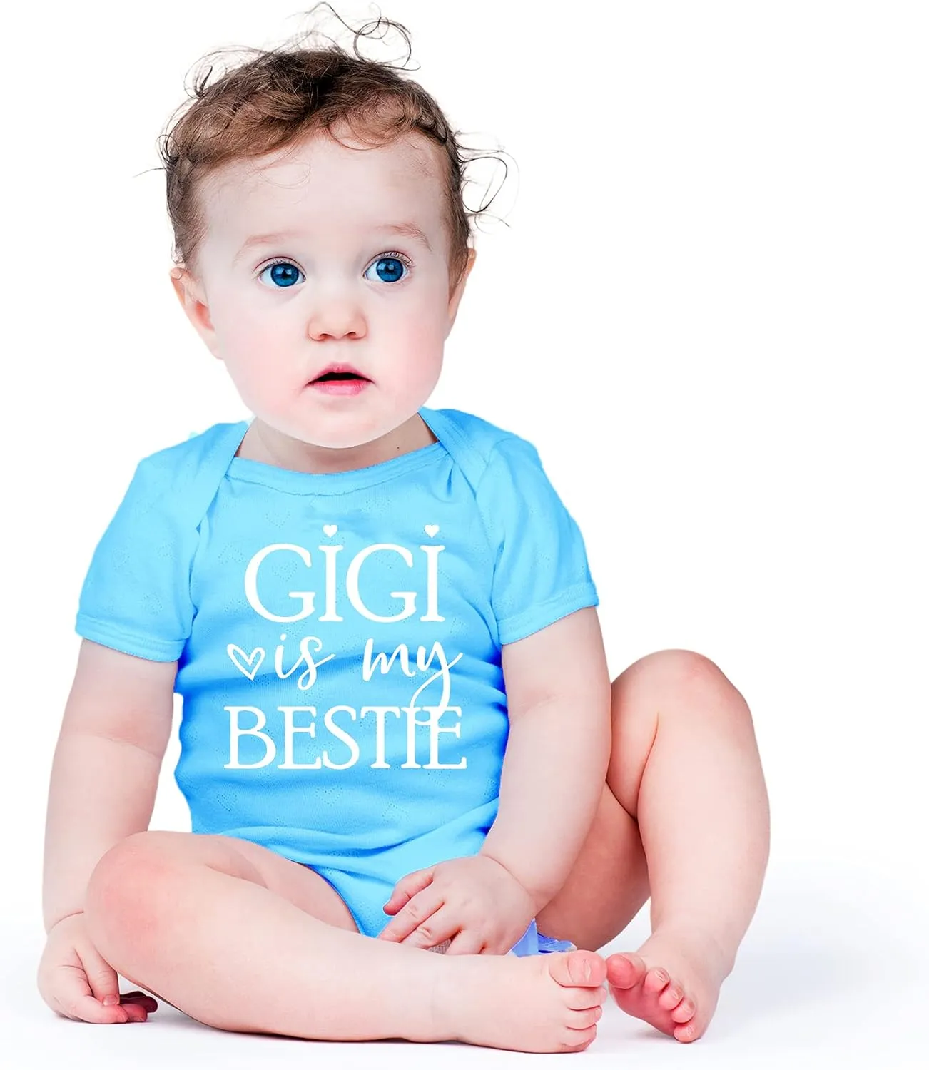 AW Fashions Gigi Is My Bestie Baby Bodysuit Funny Adorable Romper Clothing for Boys, Girls, and Unisex