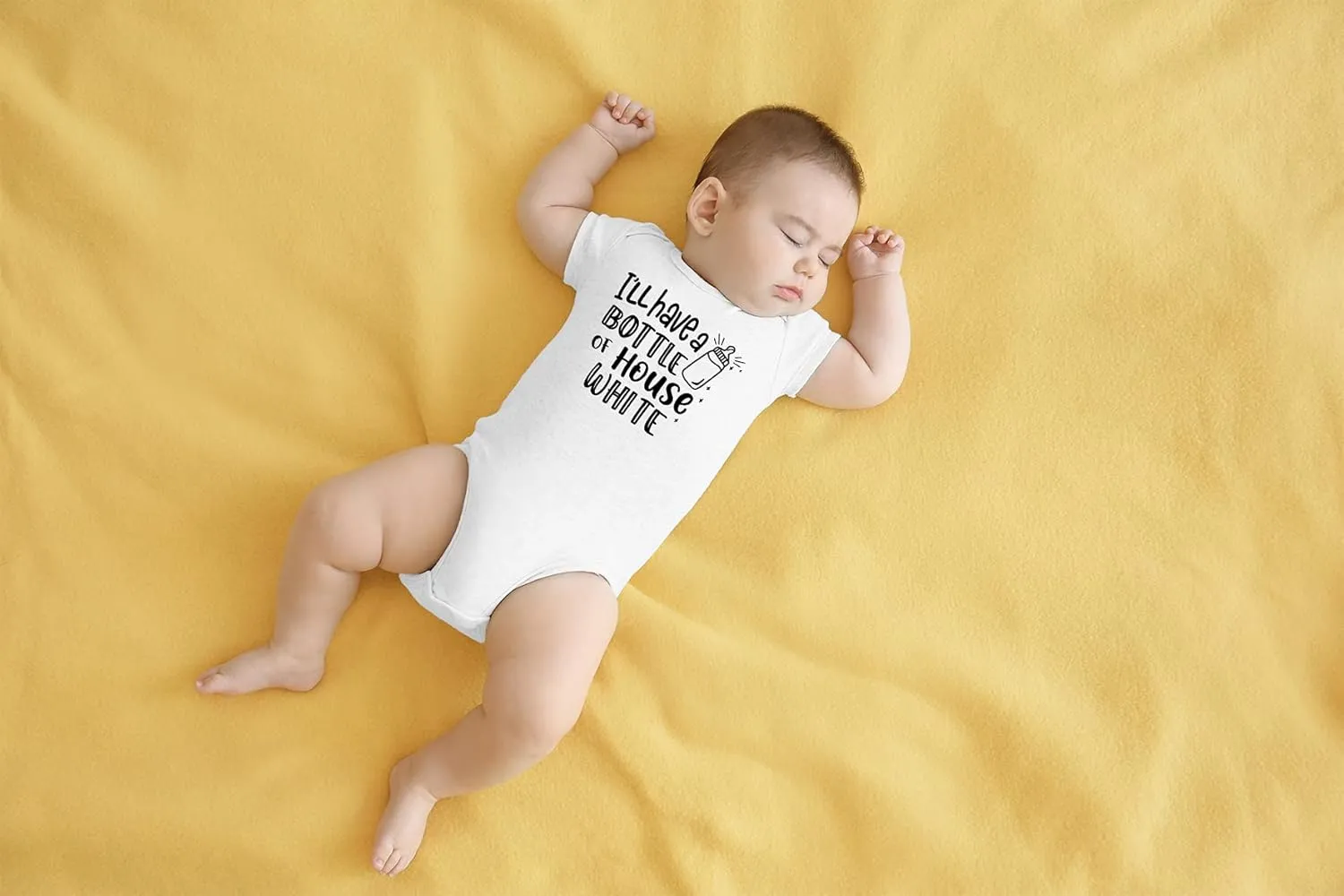 AW Fashions I'll Have A Bottle Of The House White Baby Bodysuit Funny Adorable Infant Clothing Boys Girls