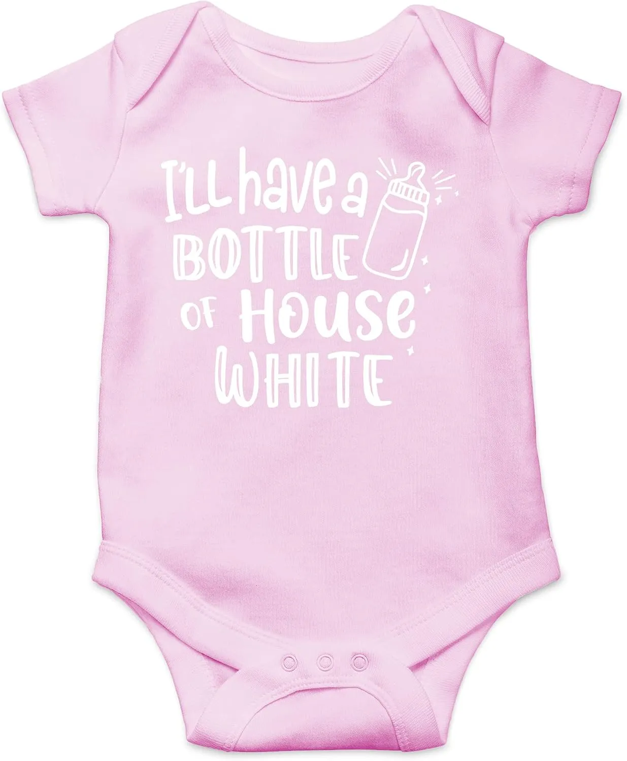 AW Fashions I'll Have A Bottle Of The House White Baby Bodysuit Funny Adorable Infant Clothing Boys Girls