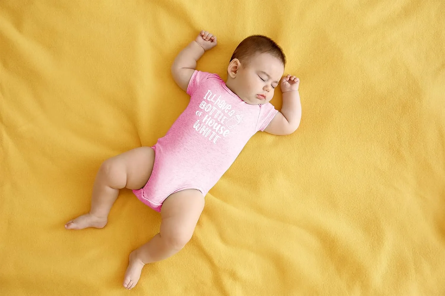 AW Fashions I'll Have A Bottle Of The House White Baby Bodysuit Funny Adorable Infant Clothing Boys Girls