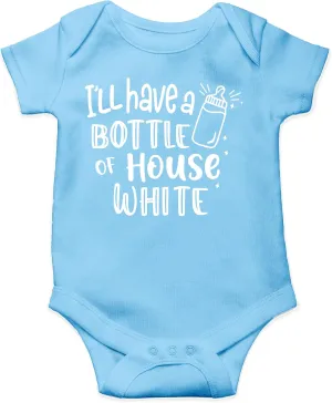 AW Fashions I'll Have A Bottle Of The House White Baby Bodysuit Funny Adorable Infant Clothing Boys Girls