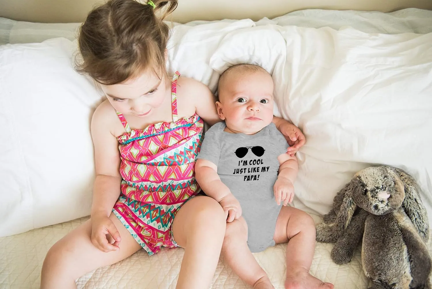AW Fashions I'm Cool Just Like My Papa Baby Bodysuit Funny Cute Adorable Infant Romper Outfit Boys Girls