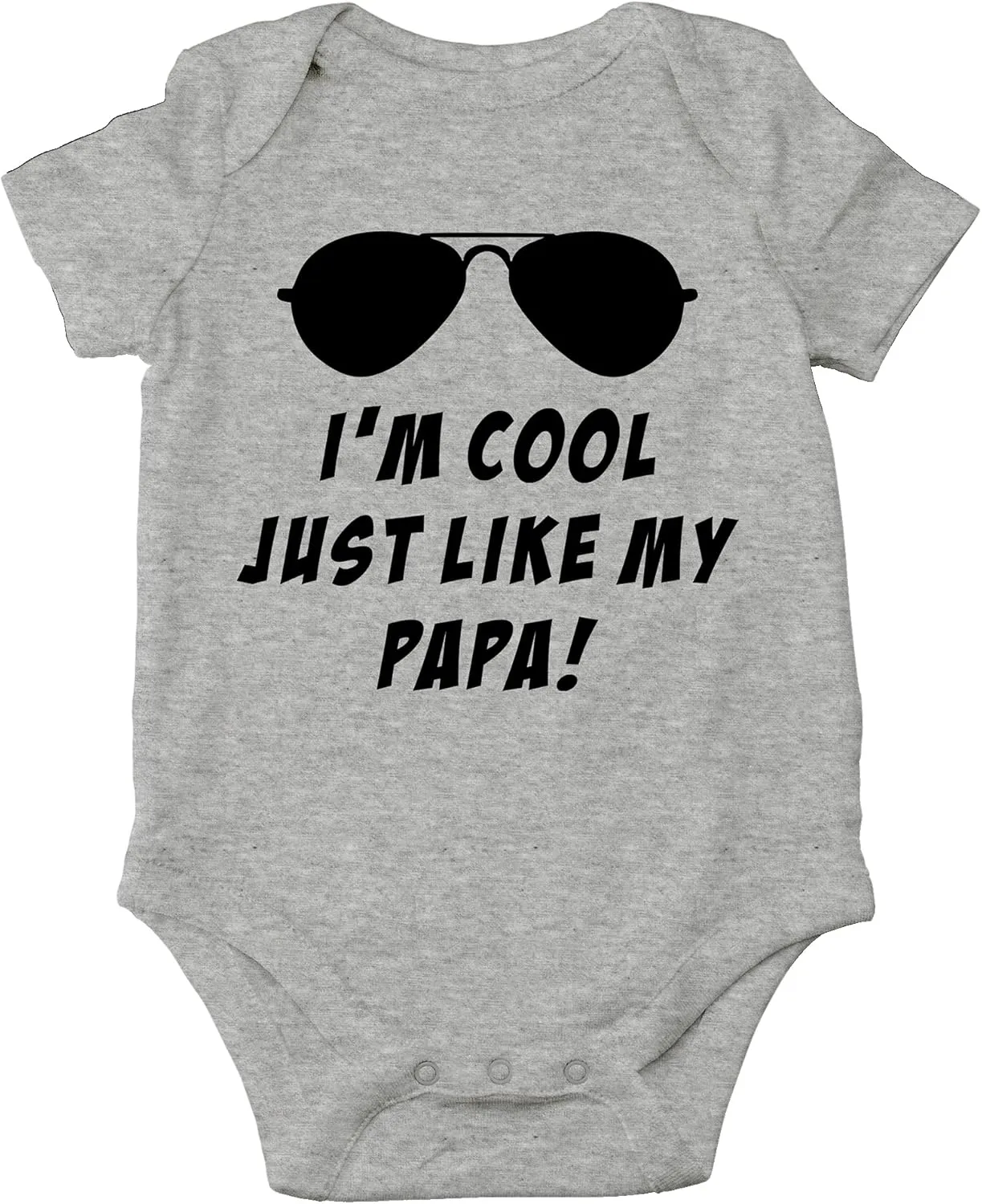 AW Fashions I'm Cool Just Like My Papa Baby Bodysuit Funny Cute Adorable Infant Romper Outfit Boys Girls