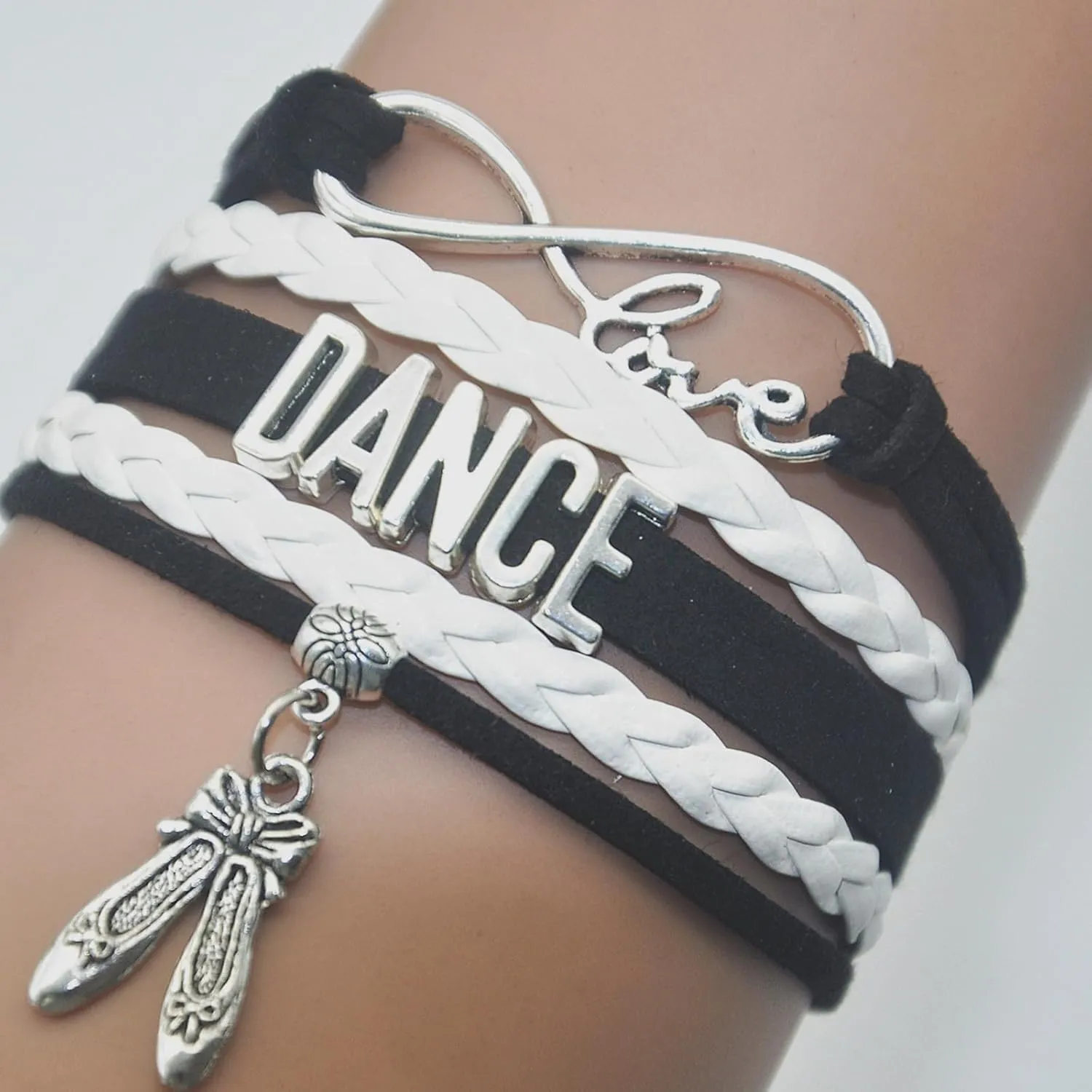 Ballet Belly Ballroom Dance Charm Bracelet For Women, Men, Adult Dancers, Dance Recital & Teacher Lovers (Bulk)