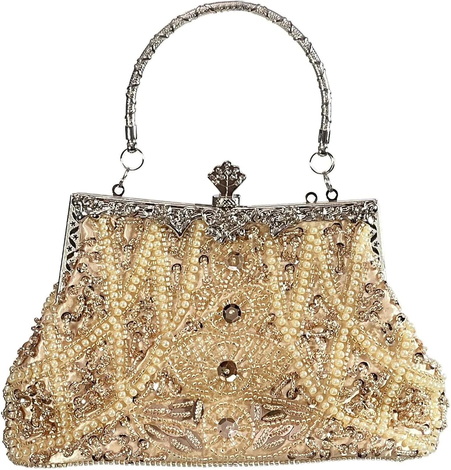Beaded Purse Bags and Clutch- Evening Bags Wedding Women's Elegant and Stylish Handbag Collection- (black)