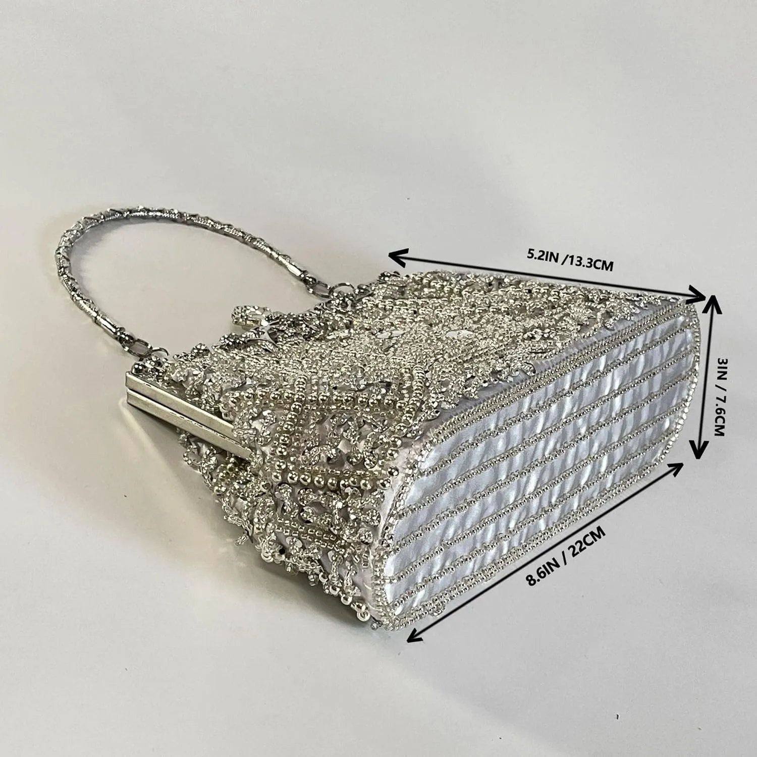 Beaded Purse Bags and Clutch- Evening Bags Wedding Women's Elegant and Stylish Handbag Collection- (black)