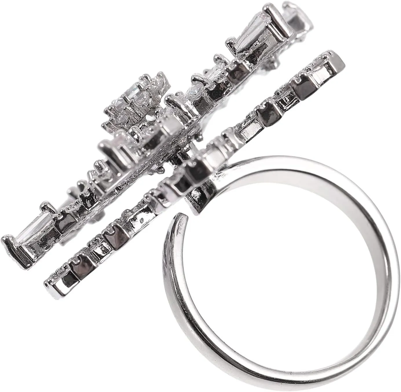 BESPORTBLE 1pc Women Jewelry Fashion Jewelry for Women Ladies Rings Zircon Ring Copper Silver