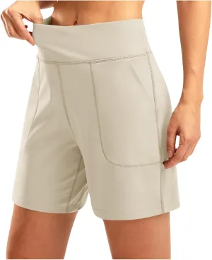 Biker Shorts Women Soft Plus Size Butt Lifting Shorts Seamless Workout Shorts High Waisted Yoga Shorts with Pockets