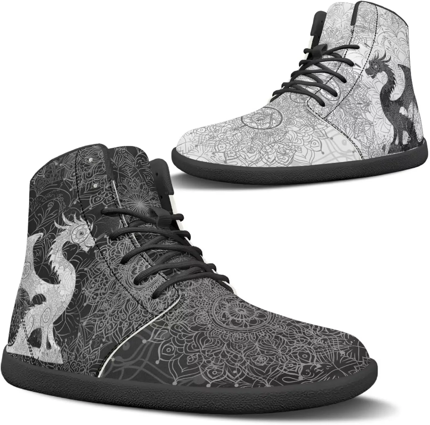 Binienty Barefoot Minimalist Shoes Mens Womens Wide Toe Cross Trainer Zero Drop Lace Up Sneakers