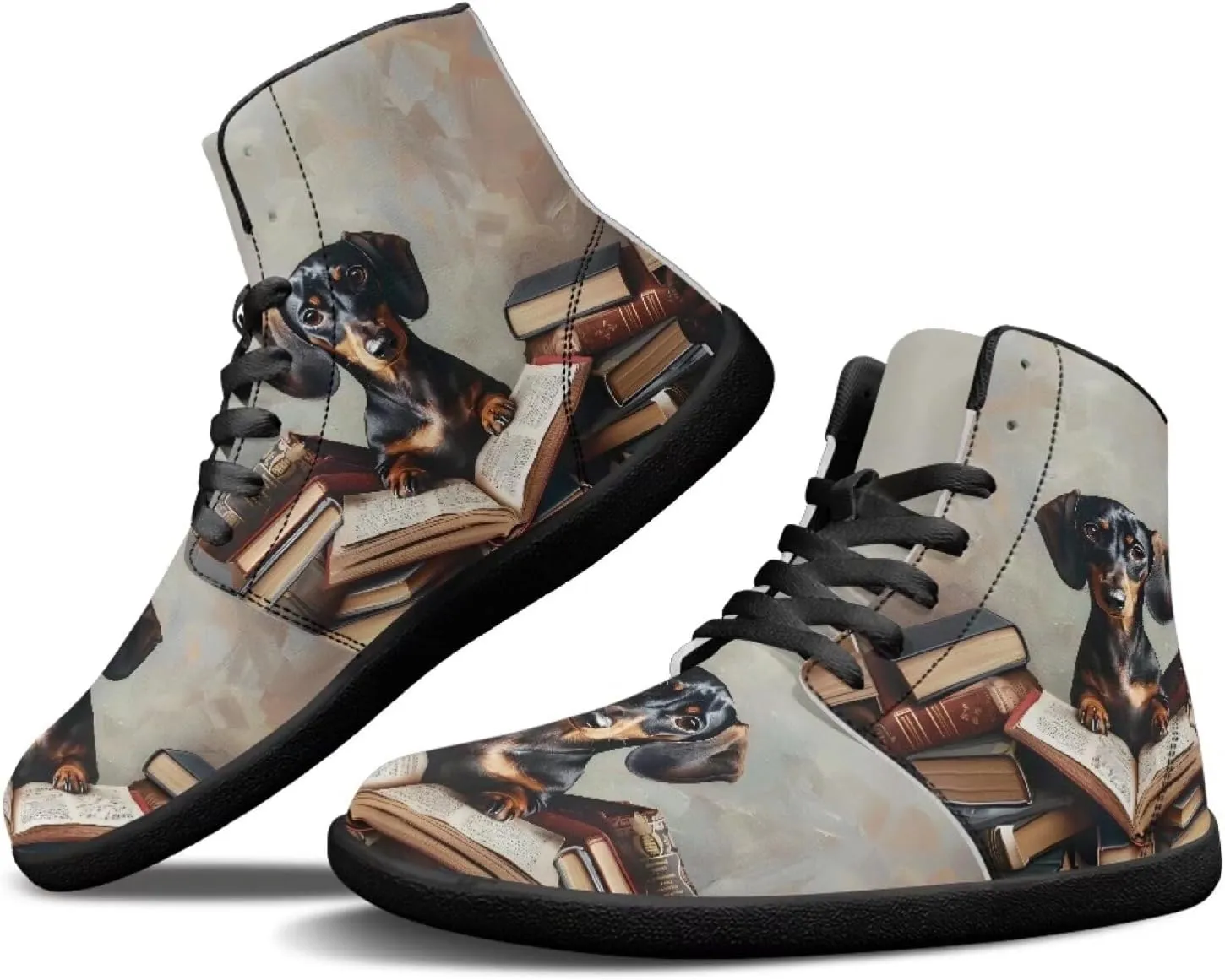 Binienty Barefoot Shoes Men Wide Toe Box High Top PU Minimalist Zero Drop Sneakers Outdoor Footwear