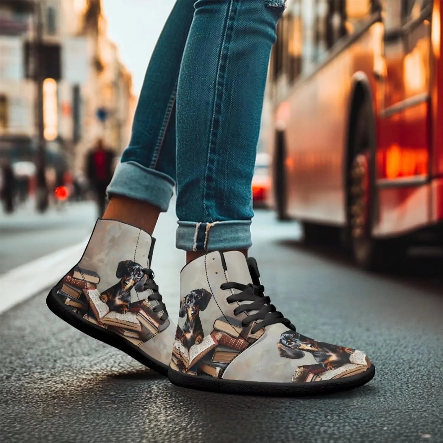 Binienty Barefoot Shoes Men Wide Toe Box High Top PU Minimalist Zero Drop Sneakers Outdoor Footwear