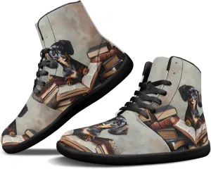 Binienty Barefoot Shoes Men Wide Toe Box High Top PU Minimalist Zero Drop Sneakers Outdoor Footwear