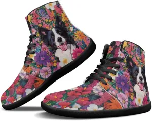 Binienty Barefoot Shoes Men Wide Toe Box High Top PU Minimalist Zero Drop Sneakers Outdoor Footwear