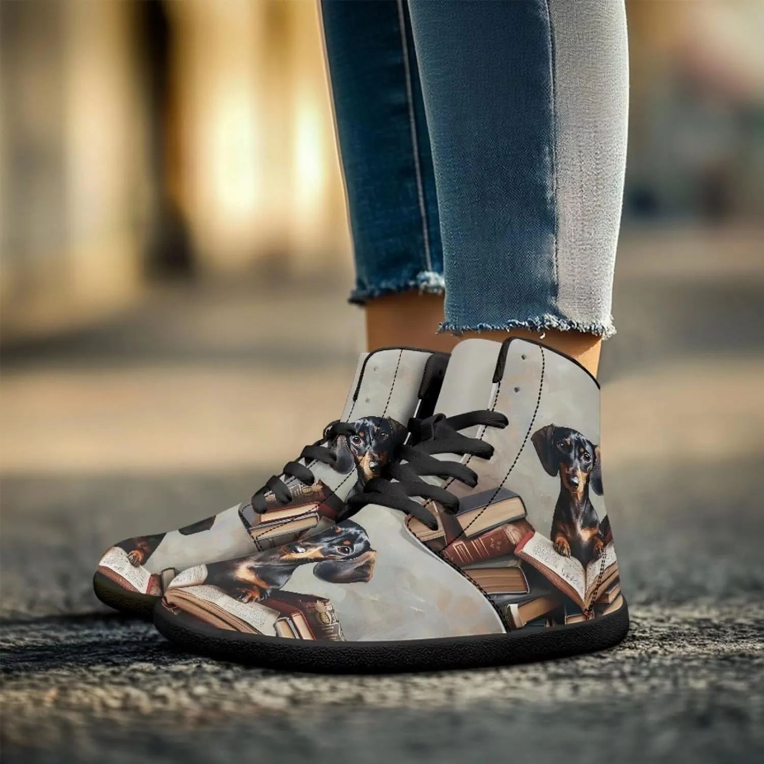 Binienty Barefoot Shoes Men Wide Toe Box High Top PU Minimalist Zero Drop Sneakers Outdoor Footwear