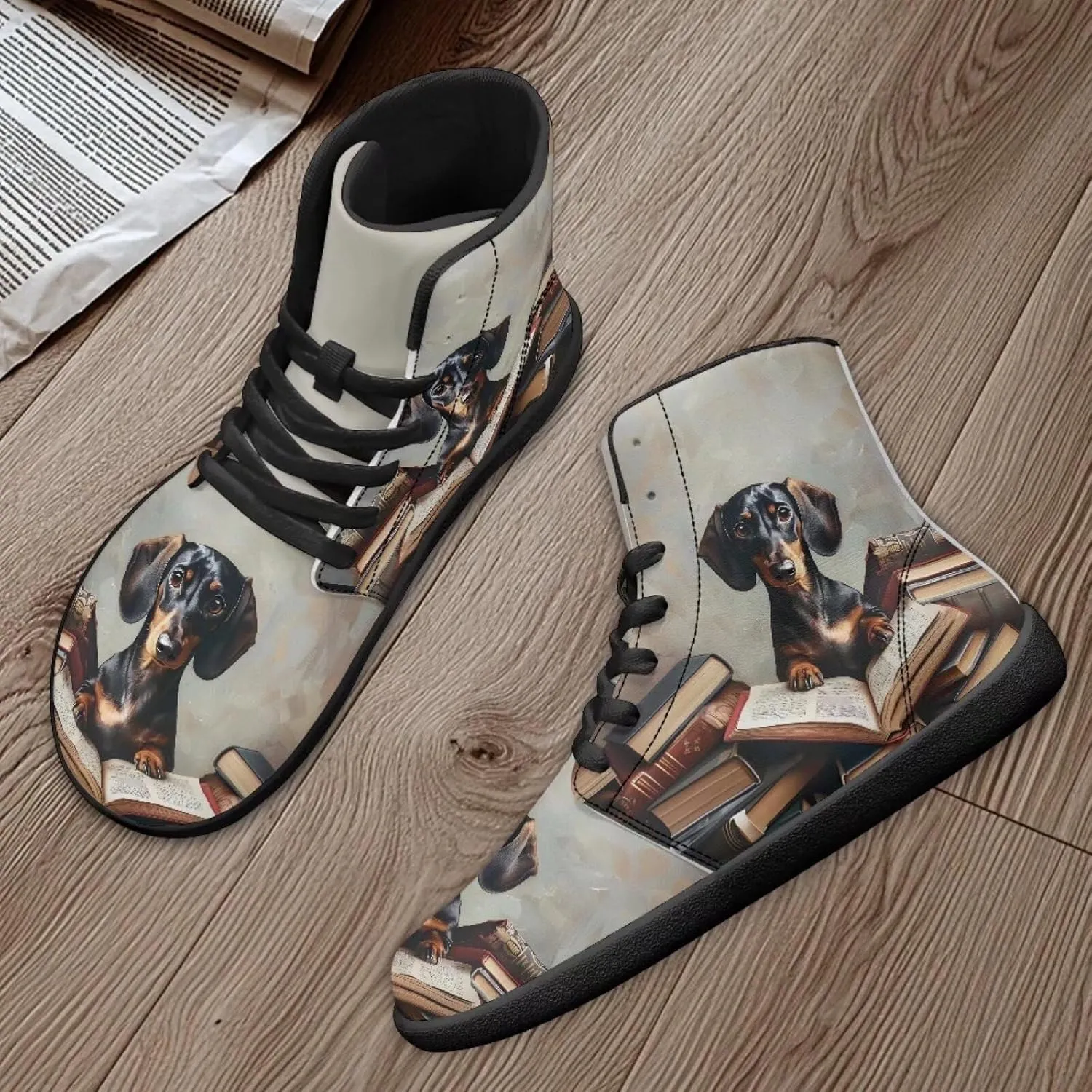 Binienty Barefoot Shoes Men Wide Toe Box High Top PU Minimalist Zero Drop Sneakers Outdoor Footwear