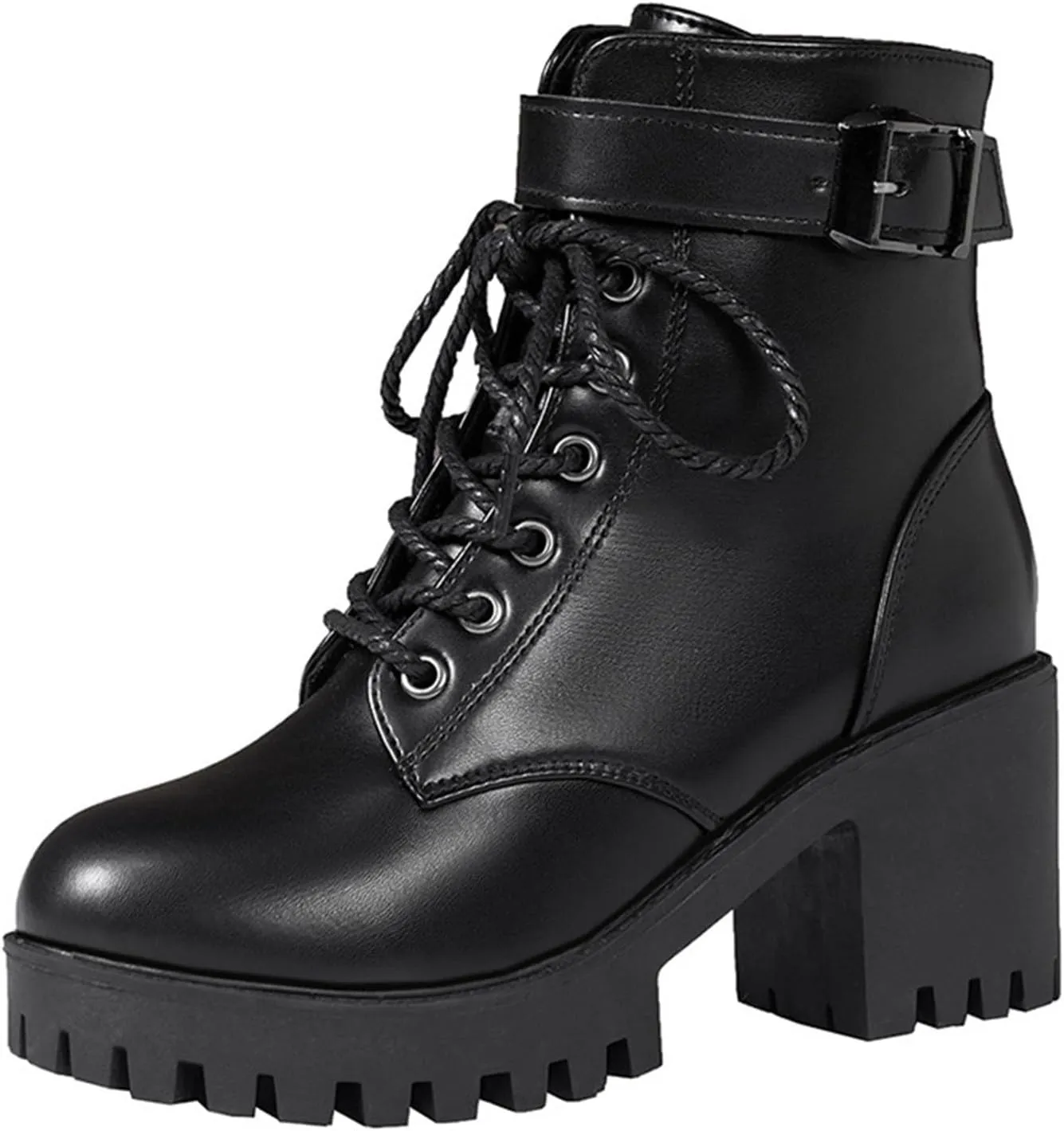 Black Booties Black Work Boots Women Denim Cowboy Boots Chelsea Rain Boots Royal Blue Ankle Boots for Women Sexy High Heel Peep toe Booties Womens Ankle Booties Lace Up