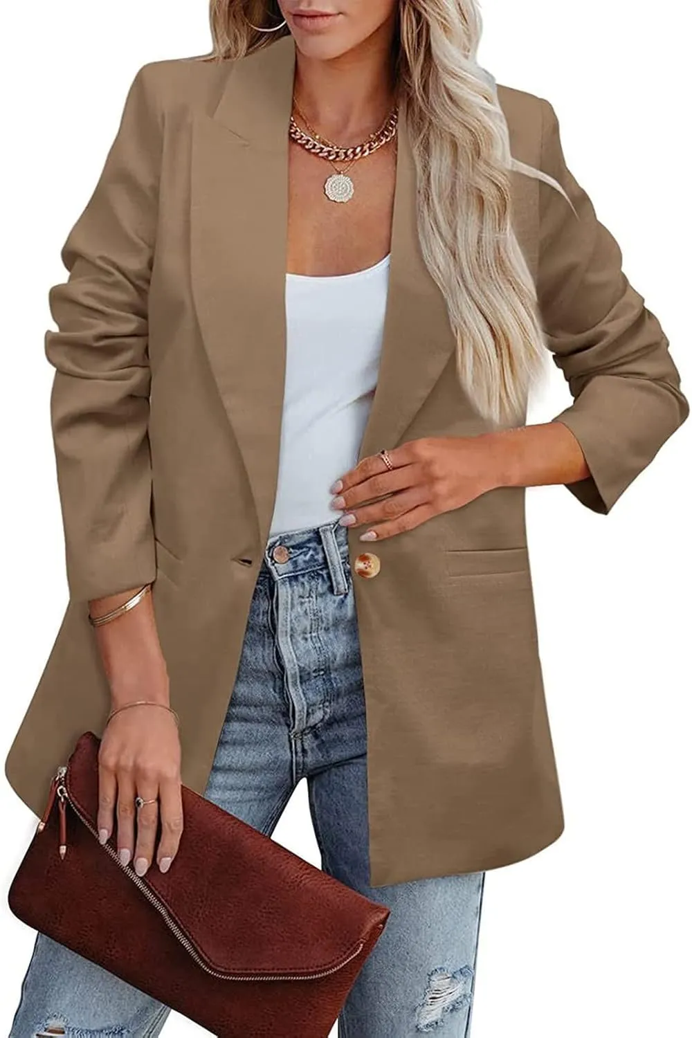 Blazers for Women Long Sleeve Blazer Jackets Business Casual Blazer Open Front Jacket Fashion Slim Casual Outfits