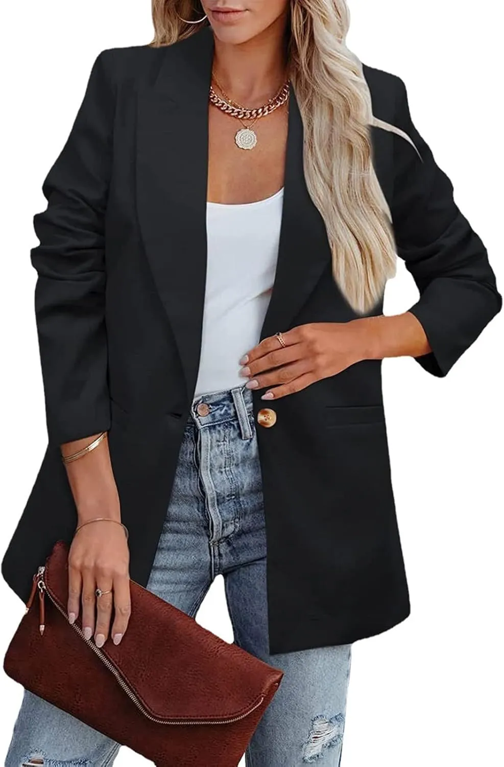 Blazers for Women Long Sleeve Blazer Jackets Business Casual Blazer Open Front Jacket Fashion Slim Casual Outfits