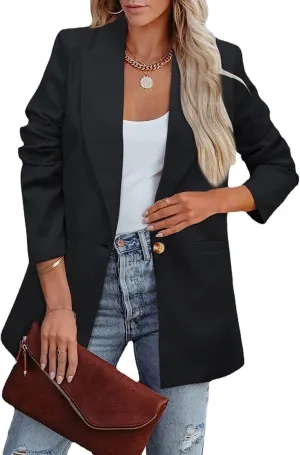 Blazers for Women Long Sleeve Blazer Jackets Business Casual Blazer Open Front Jacket Fashion Slim Casual Outfits