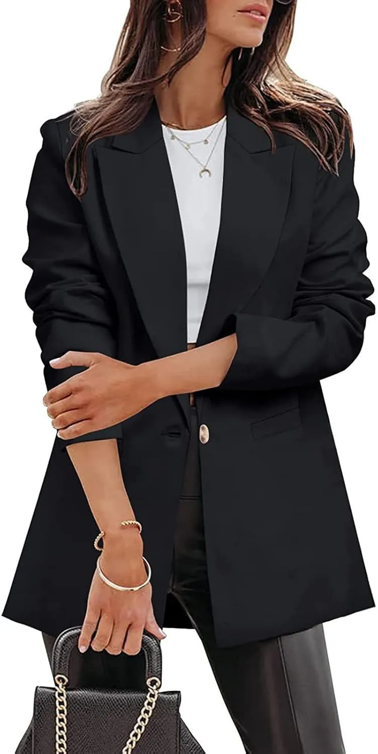 Blazers for Women Long Sleeve Blazer Jackets Business Casual Blazer Open Front Jacket Fashion Slim Casual Outfits