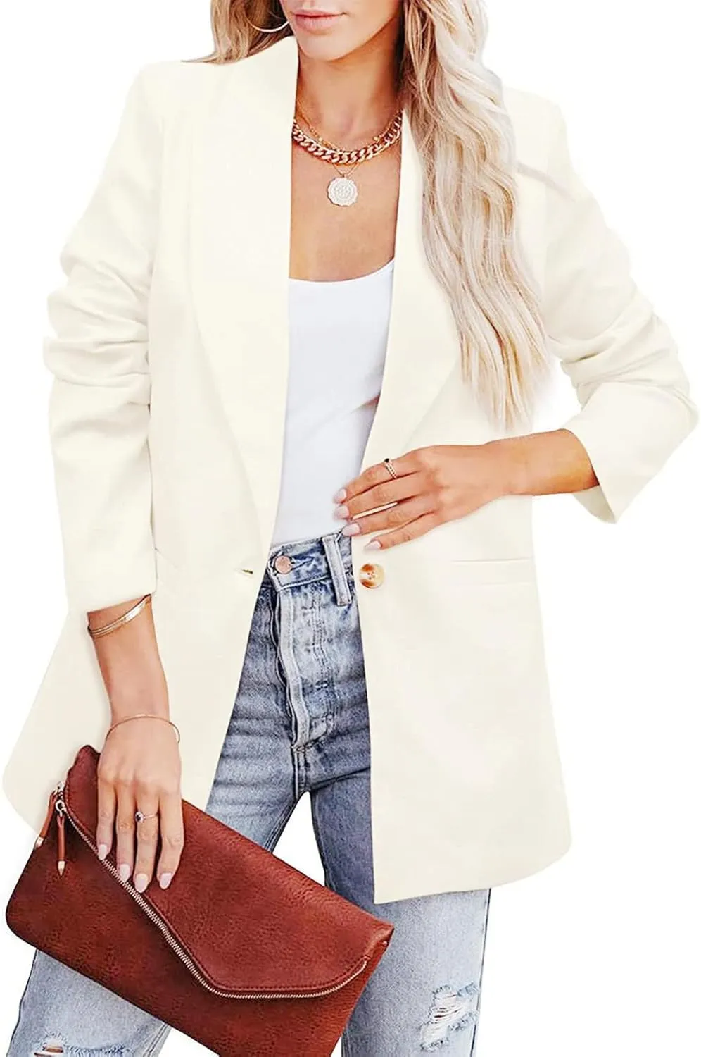 Blazers for Women Long Sleeve Blazer Jackets Business Casual Blazer Open Front Jacket Fashion Slim Casual Outfits
